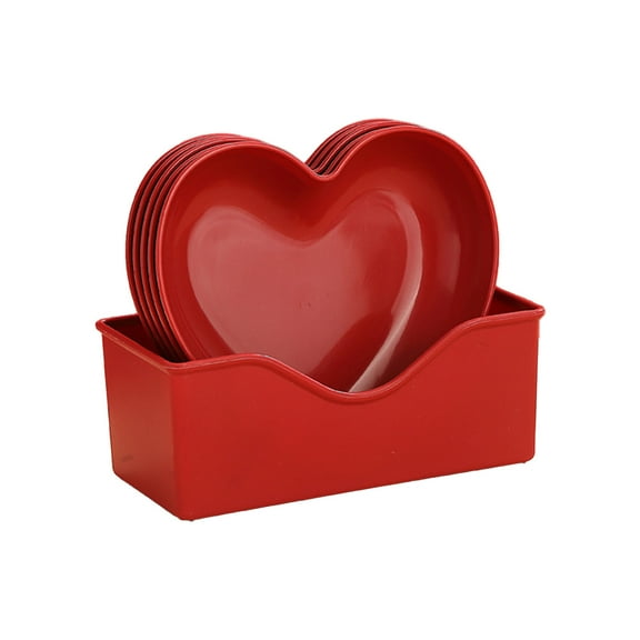 Dvumao Kitchen Accessories, Red Celebration Heart Shaped Plates Cake Snack Plates Fruit Plates Snack Plates, Man Gifts
