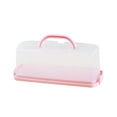 thumbnail image 1 of Dvumao Rectangular Cake Carrier with Handles, Plastic Transport Box with Click Closure for Sheet Cakes & Cupcakes, 1 of 6