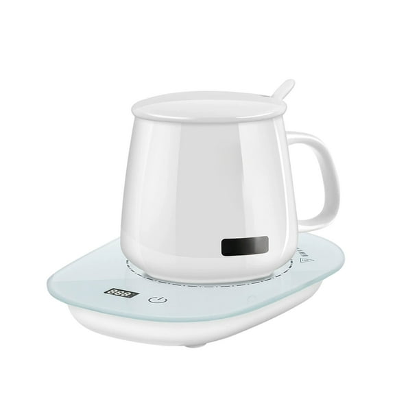 Dvumao Kitchen Gadgets, Digital Display Constant Temperature Cup Warmer Office Glass Heating Home Ceramic Gears USB Cup Warmer Base Temperature Adjustable Set, Women Gifts