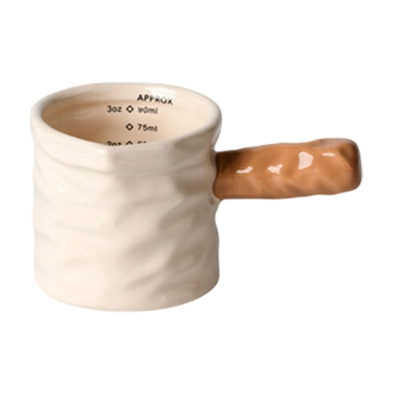 Dvumao Kitchen Gadgets, Graduated Coffee Small Milk Pot With Graduated Milk Canister Espressos Extraction Cup Delicate Ceramic Measuring Cup Milk Pot, Mom Gifts