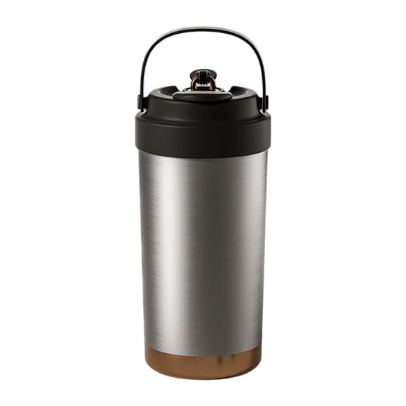 Dvumao Kitchen Accessories, High Color Ceramic Liner Coffee Cup With Straw Portable Double Drink Insulation Cup For Men And Women And Students, Mom Gifts