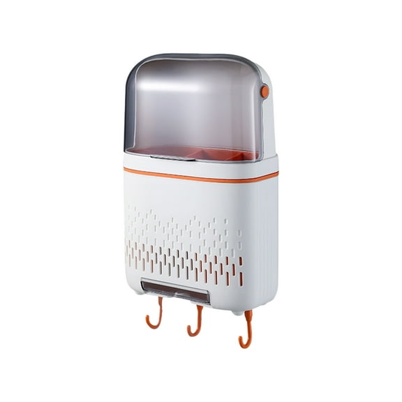 Dvumao Kitchen Organization, Punch Free Wall Mounted Chopstick Cage with Lid Tableware Airing Storage Basket Kitchen Hanging Rack Suitable for Kitchen Restaurant Storage, Mom Gifts