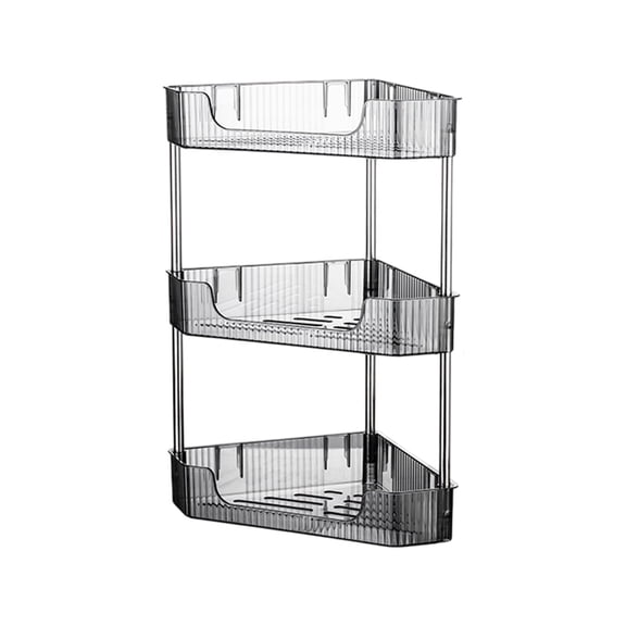 Dvumao Kitchen Organizers and Storage, Kitchen Three Shelf Countertop Corner Triangular Spice Hanging Shelf Corner Storage Wall Mounted Hole-Free Shelf, Man Gifts