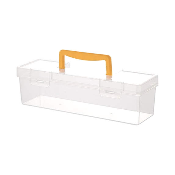 Dvumao Kitchen Storage, Household Hardware Tool Box Transparent Long Portable Screw Accessories Storage Box Plastic Box, Women Gifts