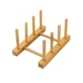 thumbnail image 1 of Dvumao 3-Slot Wooden Cup & Bowl Organizer – Kitchen Countertop Rack for Mugs, Plates, Cutting Boards, 1 of 6