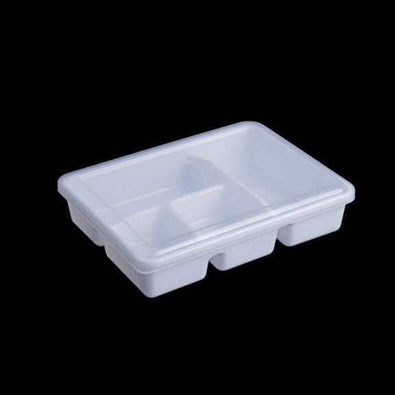 Dvumao Kitchen Storage, Rectangular White Reusable Thickened Four- And Five-compartment Plastic Fast Food Box Washable Plastic Fast Food Box, Women Gifts