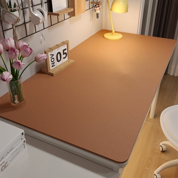 Dvumao Leather Desk Mat 19.6x39.3 Inch, Waterproof Non-Slip Desk Pad for Office & Home, Antis-Oil Table Cover for Student Homework & Dining