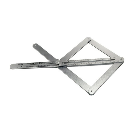 Dvumao Office Supplies, Multi-Angle Cornerer Stainless Steel Protractor Unglazed Corner Angle Finder, Gift for Students