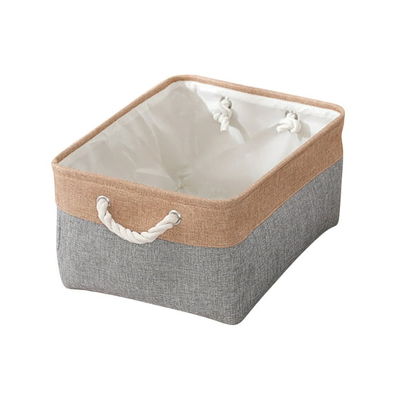 Dvumao Organization and Storage, Linen Dualss Color Fabric Storage Basket, Gift for Friend