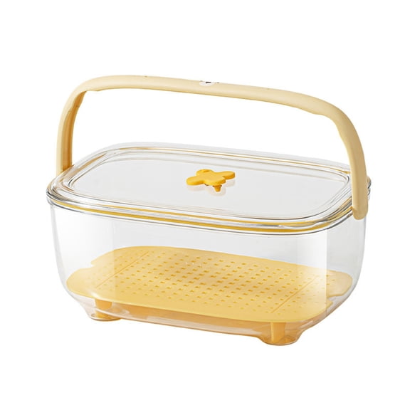 Dvumao Organizers and Storage, 3200ml Portable Fresh-keeping Box Large Capacity Refrigerator Refrigerated Food Fruit Sealed Box Outdoor Picnic Spring Outing Portable Lunch Box, Mom Gifts