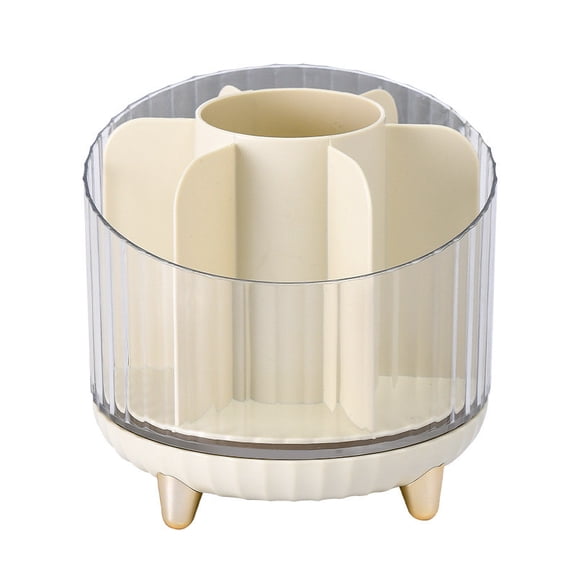 Dvumao Organizers and Storage, Desktop Rotating Makeup Brush Storage Tube Cosmetic Rack Table Dressing Table Eye Shadow Brush Lipstick Box Pen, Women Gifts