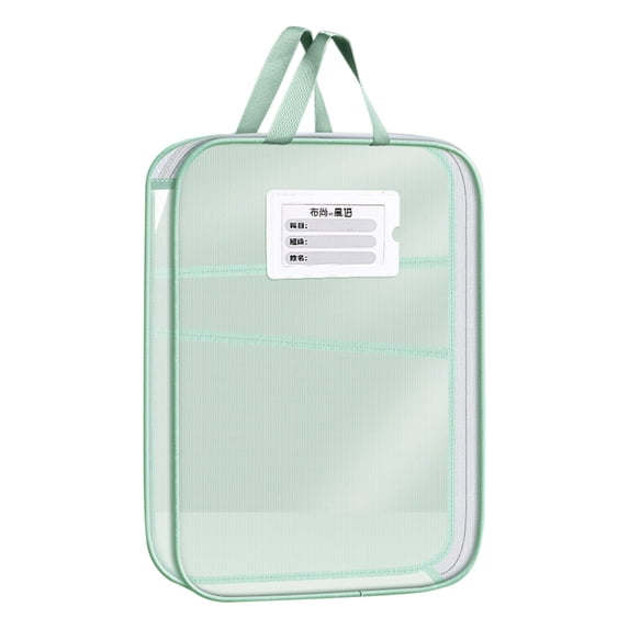Dvumao Organizers and Storage, L-shaped Subject Bag Subject Classification Bag Transparent Mesh File Bag Zipper Style Large Opening Student Exam Tote Bag, Women Gifts