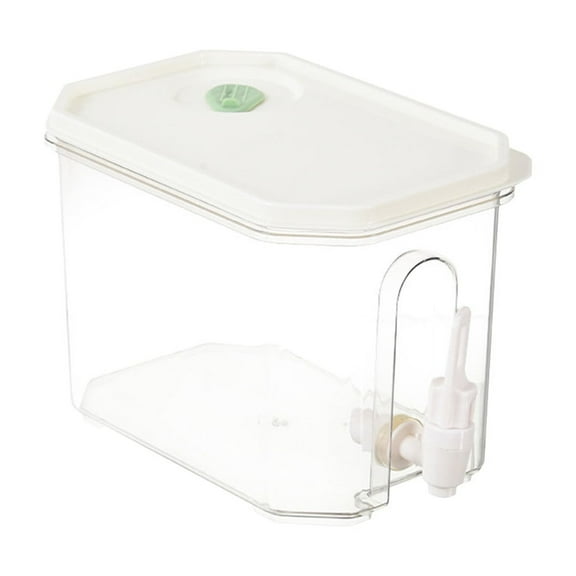 Dvumao Organizers And Storage, Refrigerator Drink Dispenser Fridge Cold Kettle Jar Transparent Leak Proof Beverages Storage Container With Spigot And Lid Drink Bucket For Juices Iced, Teens Gifts