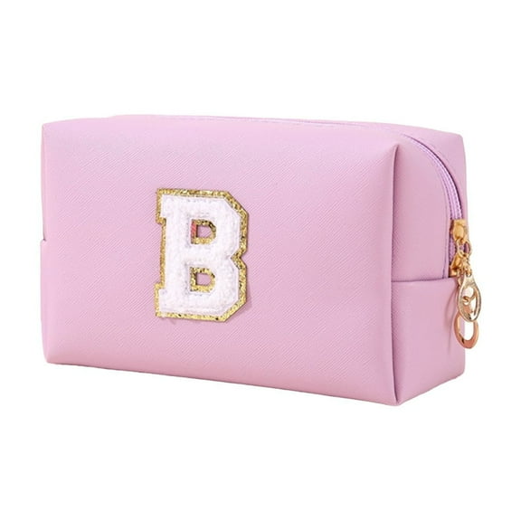 Dvumao Organizers and Storage, Small Personalized Initial Letter Makeup Bag For Women Cute Waterproof Cosmetic Bag Travel Makeup Bag Makeup Pouch Toiletry Pouch Organizer With Zipper, Mom Gifts