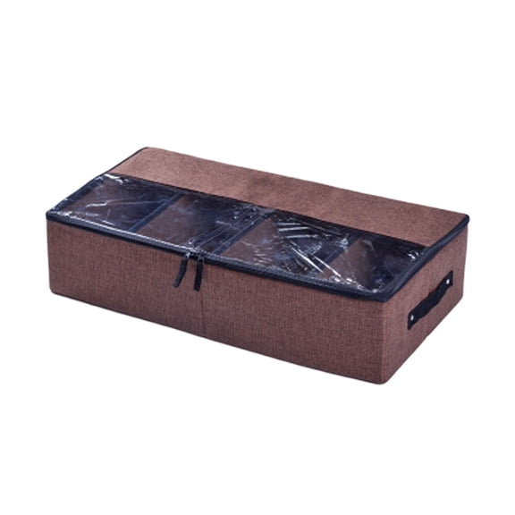 Dvumao Organizers and Storage, Foldable Compartment Shoe Box Storage Bag Thick Cloth Transparent Storage Box, Gifts for Men