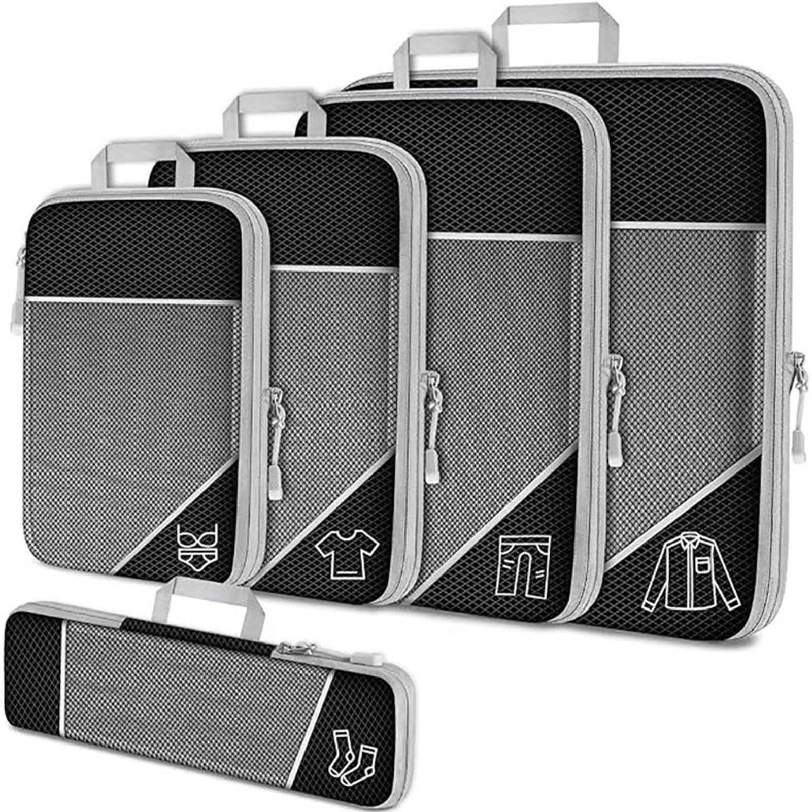 Dvumao Organizers and Storage, Packing Cubes Set Of 5 Suitcase Luggage Organizer Bags for Travel Accessories, Man Gifts