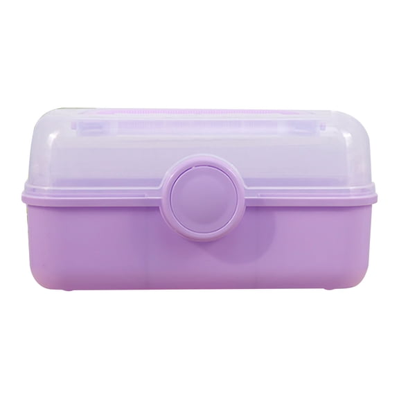 Dvumao Organizers and Storage, Three-layer Folding Storage Box Portable Toolbox Cosmetics Transfer Box Art Nail Storage Box, Women Gifts