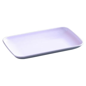 Dvumao Plastic Barbecue Rectangular Fruit Plates Kitchen Cooking Dining Serving 4.92 x 0.98 Inch