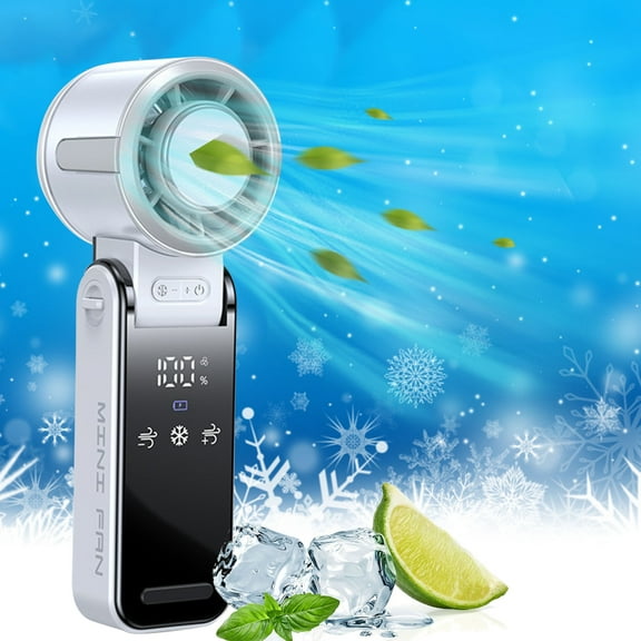 Dvumao Portable Fans, Handheld Fan Outdoor Neck-hanging Ice Compress High-speed Violent Folding Handheld Fan Usb, Man Gifts