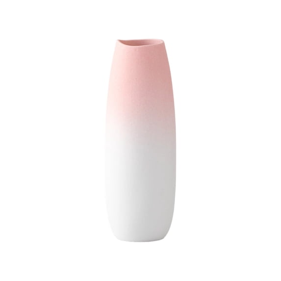 Dvumao Room Decor, Pinky Gradient Ceramic Vase Decorative Flower Vase For Living Room Dining Table Elegant Faux Flower Arrangement Centerpiece Home Decor, Gifts for Man