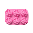 thumbnail image 1 of Dvumao Rose Silicone Baking Molds – 6-Cavity Flower Cake & Chocolate Mold for Oven, Freezer, Microwave, 1 of 4