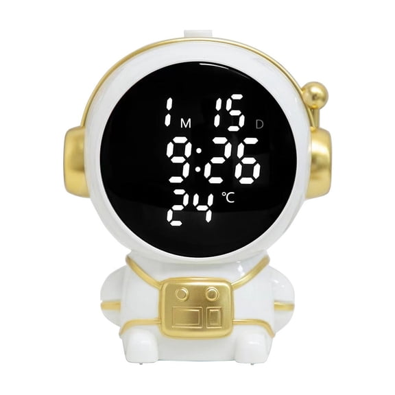 Dvumao School Supplies, Astronaut Cub Electronic Alarm Clock Featuring Adjustable Night Mode And Real- Indoor Temperature Monitoring For Added Convenience And, Gift for Friend