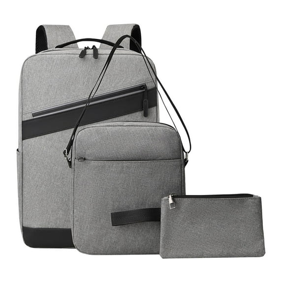 Dvumao School Supplies, Business Three Piece Backpack For Men Large Capacity Spliced Student School Bag And Fashionable Computer Bag, Gift for Friend