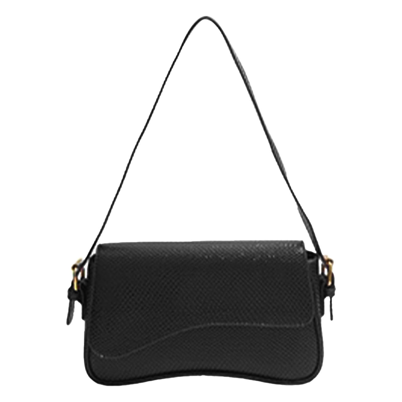 Women's Vegan Leather Shoulder Bag - Hobo Saddle Purse With 2 Removable Straps, Trendy Brown Handbag