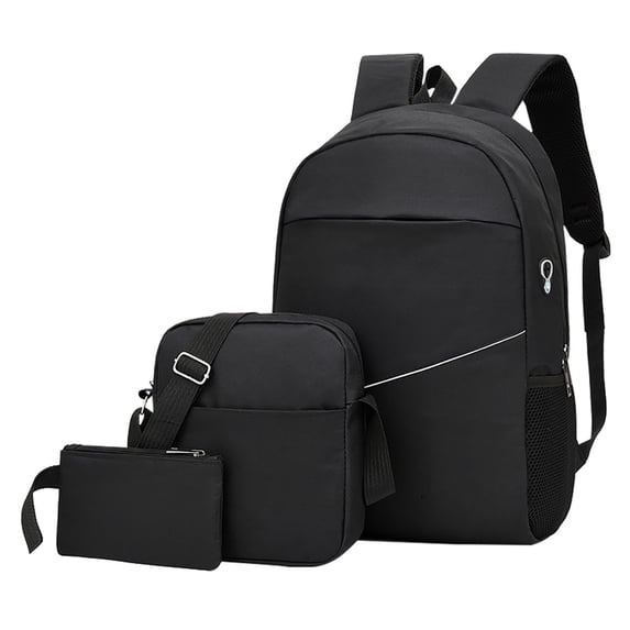 Dvumao School Supplies, Three-piece Backpack Men's Computer Backpack Casual Junior High School Elementary School Student Backpack Korean Version Female Outdoor Travel Bag, Teens Gifts