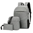 thumbnail image 1 of Dvumao School Supplies, Three-piece Backpack Men's Computer Backpack Casual Junior High School Elementary School Student Backpack Korean Version Female Outdoor Travel Bag, Teens Gifts, 1 of 2