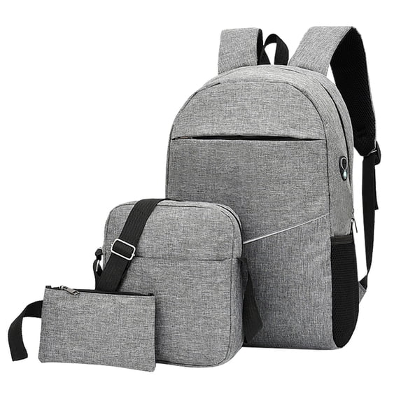 Dvumao School Supplies, Three-piece Backpack Men's Computer Backpack Casual Junior High School Elementary School Student Backpack Korean Version Female Outdoor Travel Bag, Teens Gifts