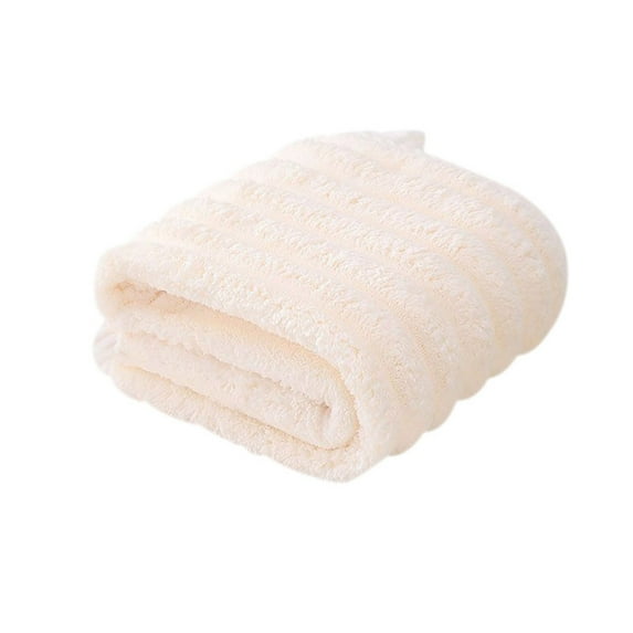 Dvumao Shower Towels, Household Vertical Striped Bath Towel Soft and Absorbent Face Towel Velvet Edging Velvet Couple Bath Towel, Women Gifts