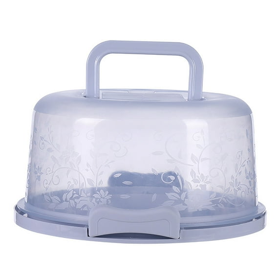 Dvumao Square Cake Carrier with Handles, Plastic Transport Box with Click Closure for Sheet Cakes & Cupcakes