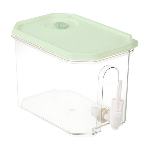 Dvumao Storage Containers, Refrigerator Drink Dispenser Fridge Cold Kettle Jar Transparent Leak Proof Beverages Storage Container With Spigot And Lid Drink Bucket For Juices Iced, 8x5.31x4.72 in