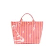 thumbnail image 1 of Dvumao Striped PVC Tote Bag, Waterproof Glossy Handbag for Beach, Shopping, Travel & Daily Use, 1 of 6
