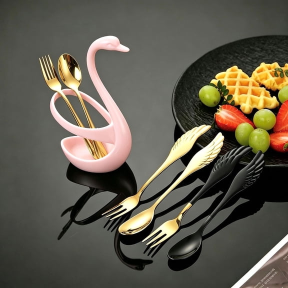 Dvumao Swan Shaped Toothbrush Holder, Plastic Pen Organizer for Bathroom and Desk