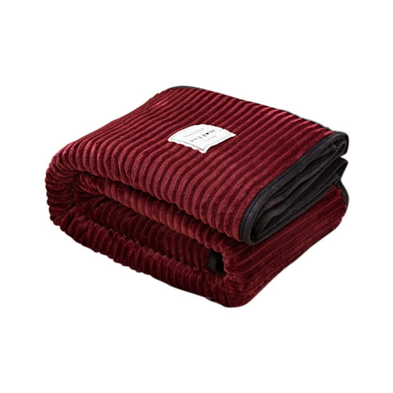 Dvumao Throw Blanket, Velvet Contrasting Color Wrapped Blanket Thickened Falei Velvet Fashionable Cover Blanket Milk Velvet Warm Nap Blanket, Women Gifts