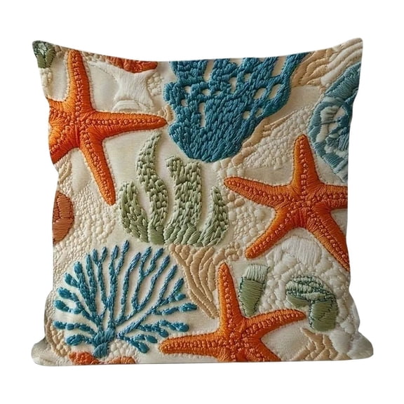 Dvumao Throw Pillow Covers, Short Lint Cover 18inch Cute Embroidery Decorative Throw Pillowcase For Sofa Bedroom Living Room, Mom Gifts