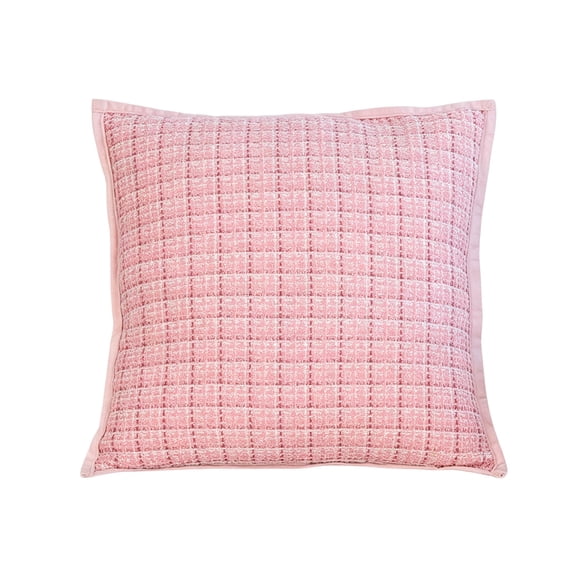 Dvumao Tweed Textured Throw Pillow Squares And Lumbar Plaid Woven Decorative Cushion With Piped Edges For Sofa Bedroom Home Decor