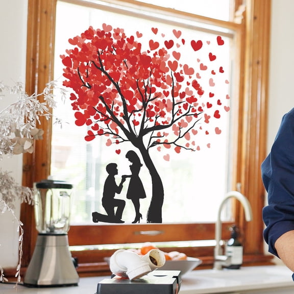 Dvumao Valentine's Day, Romantic Day Tree Couple Bedroom Home Decoration Beautification Wall Stickers Adhesive, Women Gifts
