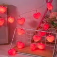 thumbnail image 1 of Dvumao Valentines Day Decorations, LED Light Fabric Peach Heart String Light Girl Heart Room Decoration Light, Gifts for Man, 1 of 6