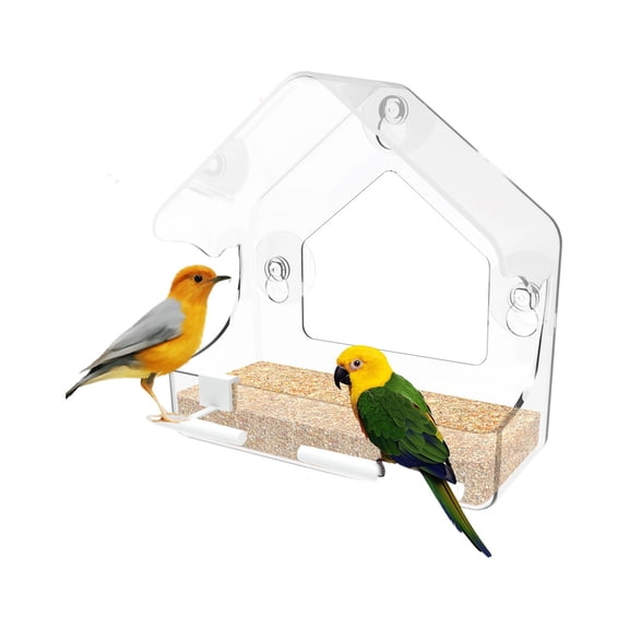 Dvumao Window Feeder Transparent Wall Mounted Cage, Home Decor