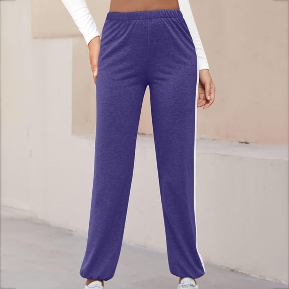Dwaogom Elastic Waist Women New Fashion Solid Casual Sports Sweatpants Full Length Pants Snow Pants For Kids High Waist Leggings