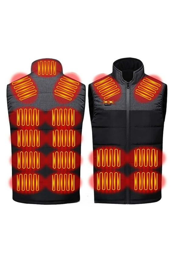 Fashion Man Stand-up Collar Tank Sleeveless Tops T-Shirt Charging Via Heated Coat Blouse Taupe Puffer Jacket Batwing Sleeve Tops With Pockets