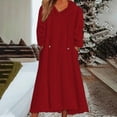 thumbnail image 1 of Dwaogom Fashion Women Casual Loose Round Neck Hooded Long Sleeve Comfy Pockets Dresses Halter Dresses For Women Womens Dresses With Sleeves Renaissance Bag, 1 of 6
