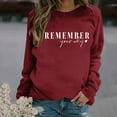 thumbnail image 1 of Dwaogom Fashion Women's Casual Long Sleeve Round Neck Printed Ladies Sweatshirt Tops Blouse Women'S Puff Short Sleeve Sweater Tops Grandma Sweatshirt, 1 of 4