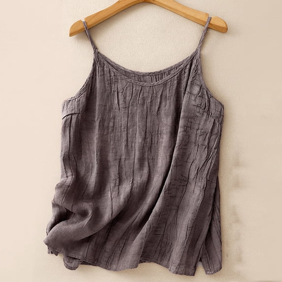 Dwaogom Ladies Summer Printed Sleeveless Round Neck Tank Top Round Neck Tank Top Waterproof Jacket Womens Womens Casual Plaid Shacket