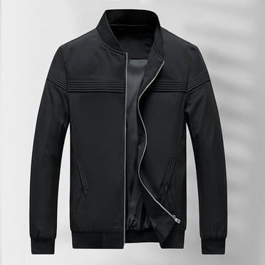 Dwaogom Men's Bomber Jacket Lightweight Casual Spring Fall Windbreaker Zip Up Coat with Pocket