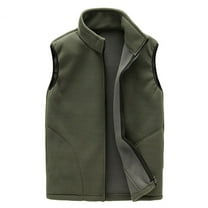Dwaogom Men's Casual Lightweight Warm Thin Outerwear Vest Windbreaker Sleeveless Jacket With Removable Hood