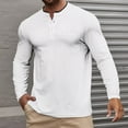 thumbnail image 1 of Dwaogom Men's Casual Shirts Classic Button Basic Long Sleeve Shirt Solid Color Cotton Tees Stylish Tops Turndown Collar Long Sleeve Blouse Shirt, 1 of 6